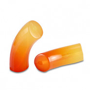 Acryl tube kraal 37x12mm Orange